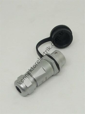 WEIPU SF1211/S6 6 Pin IP67 Metal Kasa Karşıt Kablo Tipi Dişi Su Geçirmez Konnektör