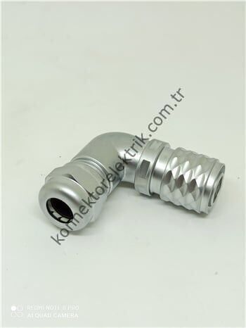 SF1214/S6 IP67 Metal 90° Açılı Kablo Tipi Konnektör