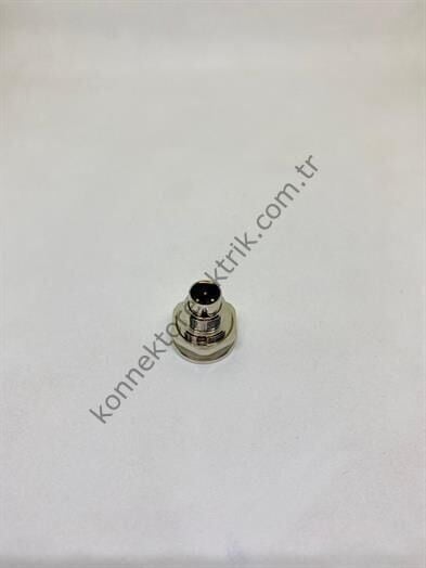 HZ CONNECTORS M9 Önden Somunlu 3 Pin Metal Kasa Panel Tipi Erkek Endüstriyel Konnektör