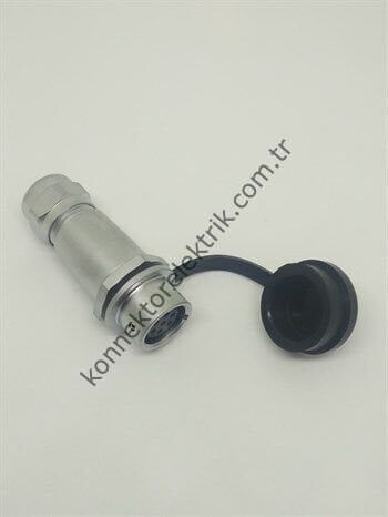 WEIPU SF1211/S7 7 Pin IP67 Metal Kasa Karşıt Kablo Tipi Dişi Su Geçirmez Konnektör