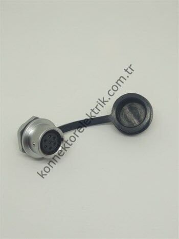 WEIPU SF1212/S7 7 Pin IP67 Metal Kasa Panel Tipi Dişi Su Geçirmez Konnektör