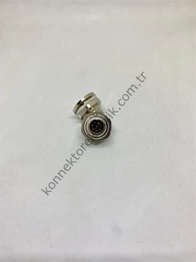M9 Önden Somunlu 8 Pin Panel Tipi Erkek Konnektör