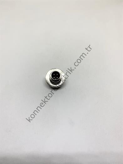 HZ CONNECTORS M9 Arkadan Somunlu 4 Pin Metal Kasa Panel Tipi Erkek Endüstriyel Konnektör