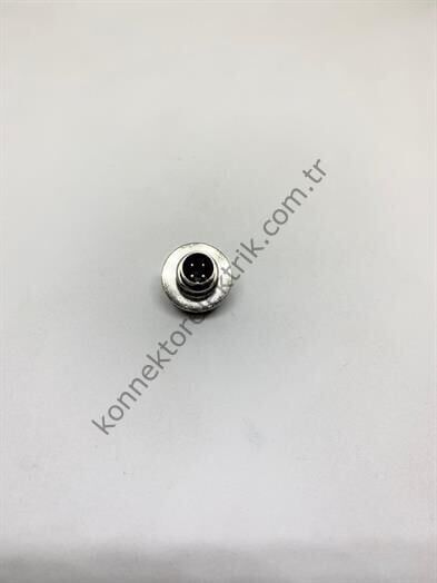 HZ CONNECTORS M9 Arkadan Somunlu 4 Pin Metal Kasa Panel Tipi Erkek Endüstriyel Konnektör
