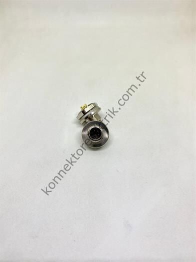 HZ CONNECTORS M9 Arkadan Somunlu 6 Pin Metal Kasa Panel Tipi Erkek Endüstriyel Konnektör