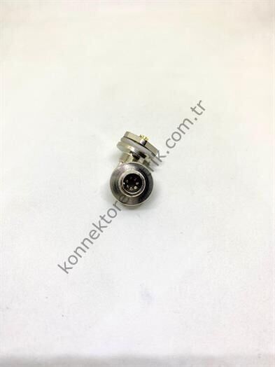 HZ CONNECTORS M9 Arkadan Somunlu 7 Pin Metal Kasa Panel Tipi Erkek Endüstriyel Konnektör