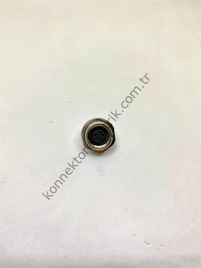 HZ CONNECTORS M9 Önden Somunlu 5 Pin Metal Kasa Panel Tipi Dişi Endüstriyel Konnektör