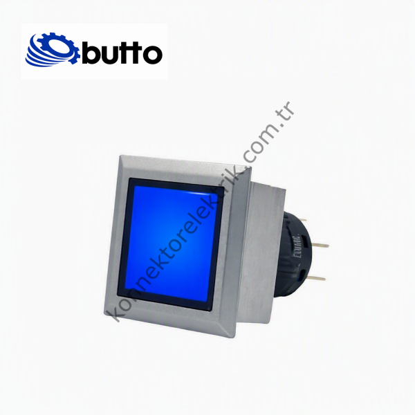 BUTTO K16-G-180-BA2 Kare Plastik Gövde 21-21mm Sinyal Lambası Led Işıklı 220V AC