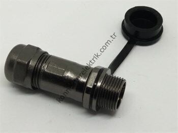 WEIPU ST1211/P2 2 Pin IP67 Metal Kasa Karşıt Kablo Tipi Erkek Su Geçirmez Konnektör