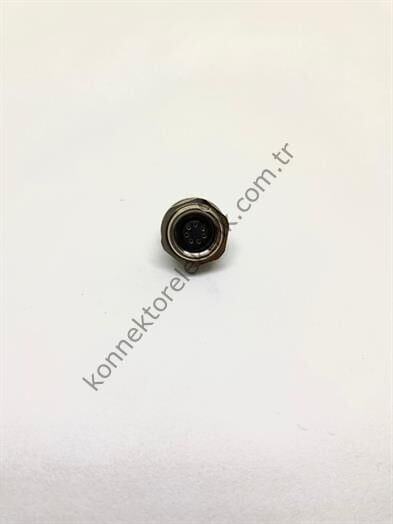 HZ CONNECTORS M9 Önden Somunlu 7 Pin Metal Kasa Panel Tipi Dişi Endüstriyel Konnektör