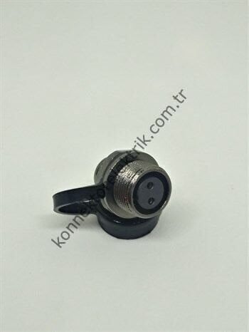 WEIPU ST1212/S2 2 Pin IP67 Metal Kasa Panel Tipi Dişi Su Geçirmez Konnektör