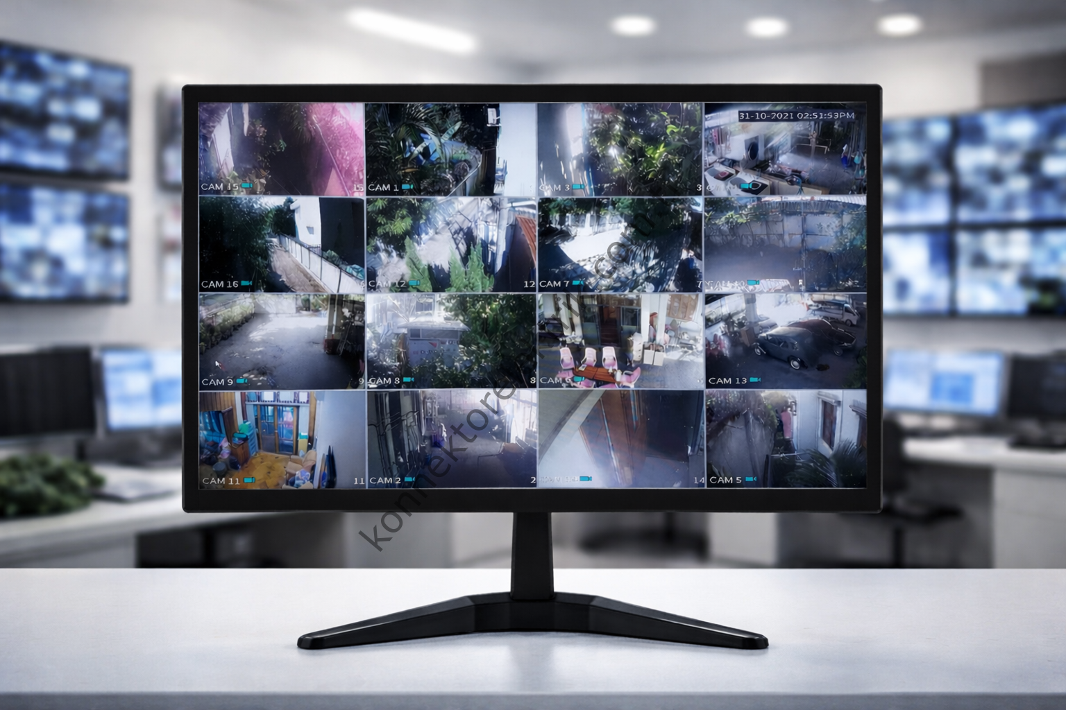 EXPOTECH EXM-190HVS 19 inç Full HD 1080P Multimedya Destekli Monitör