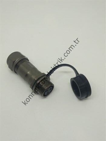 WEIPU ST1211/S3 3 Pin IP67 Metal Kasa Karşıt Kablo Tipi Dişi Su Geçirmez Konnektör