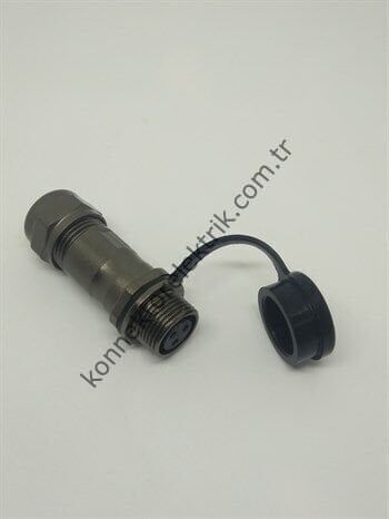 WEIPU ST1211/S3 3 Pin IP67 Metal Kasa Karşıt Kablo Tipi Dişi Su Geçirmez Konnektör
