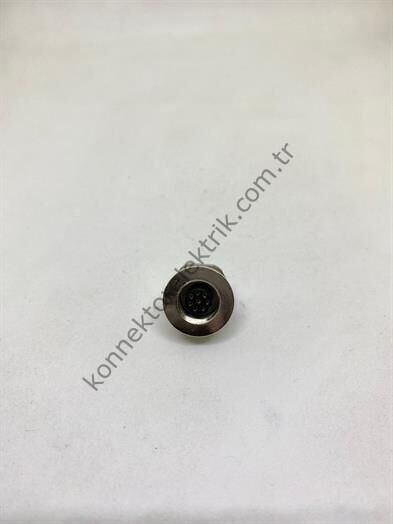 HZ CONNECTORS M9 Arkadan Somunlu 8 Pin Metal Kasa Panel Tipi Dişi Endüstriyel Konnektör