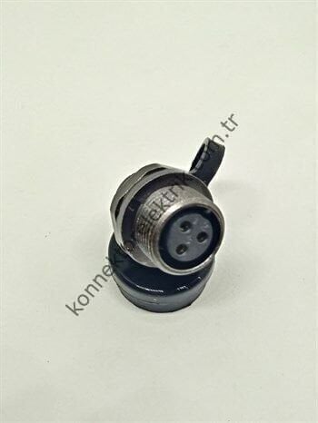 WEIPU ST1212/S3 3 Pin IP67 Metal Kasa Panel Tipi Dişi Su Geçirmez Konnektör
