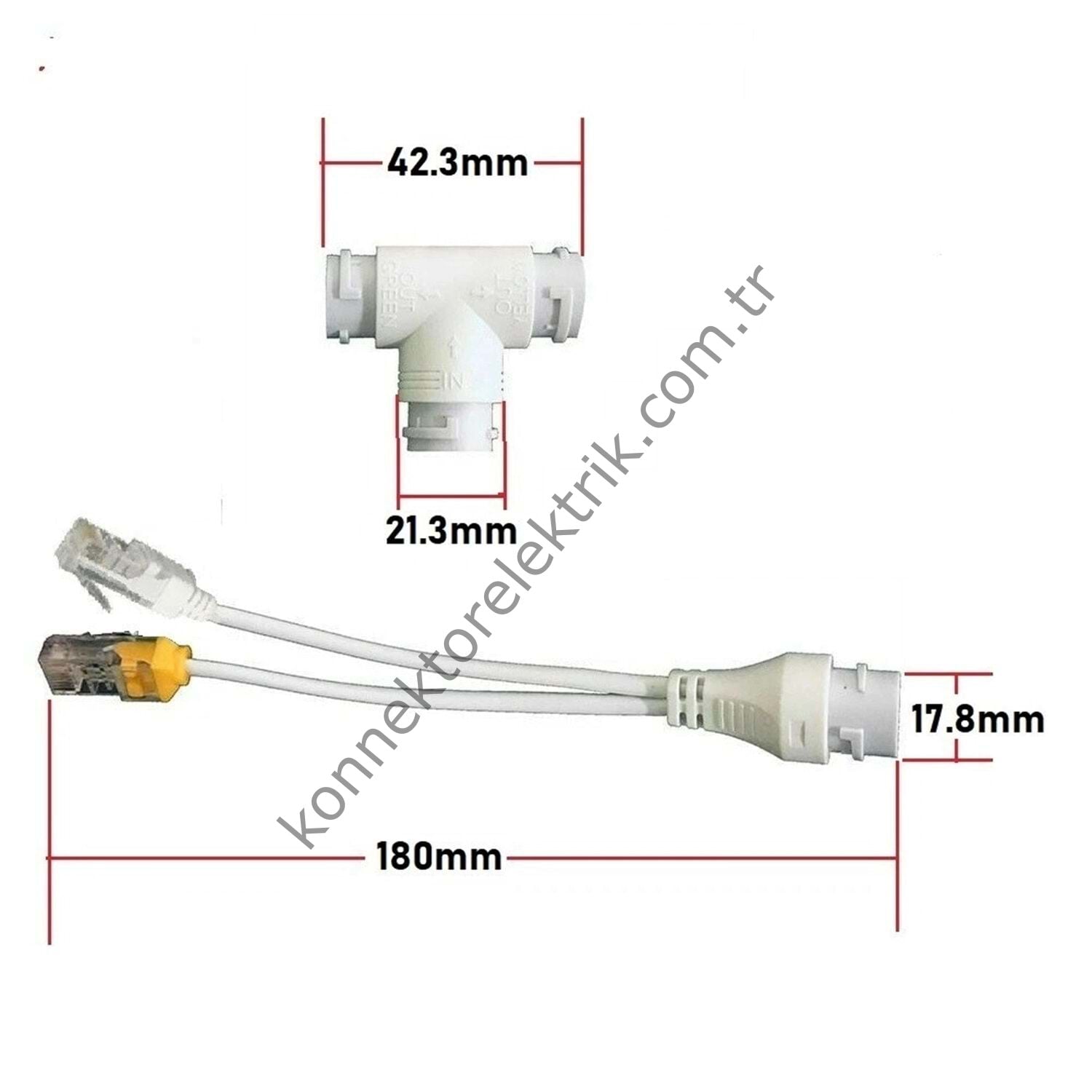 EXPOTECH EX-SWTCH1002 1 Giriş 2 Çıkış PoE Adaptör PoE Çoklayıcı