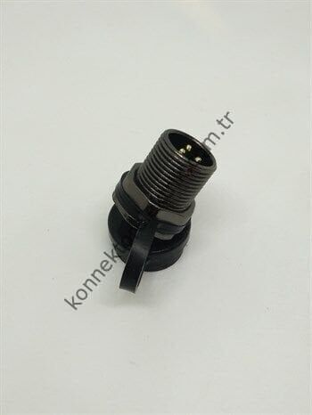 WEIPU ST1213/P3 3 Pin IP67 Metal Kasa Panel Tipi Erkek Su Geçirmez Konnektör