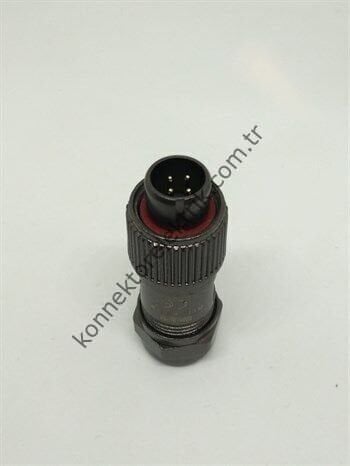WEIPU ST1210/P4 4 Pin IP67 Metal Kasa Kablo Tipi Erkek Su Geçirmez Konnektör