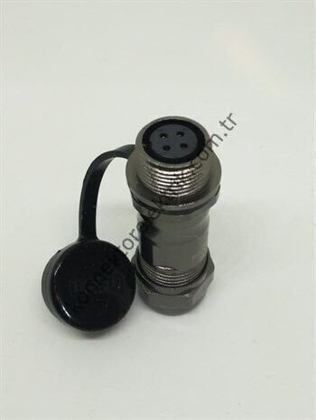 WEIPU ST1211/S4 4 Pin IP67 Metal Kasa Karşıt Kablo Tipi Dişi Su Geçirmez Konnektör