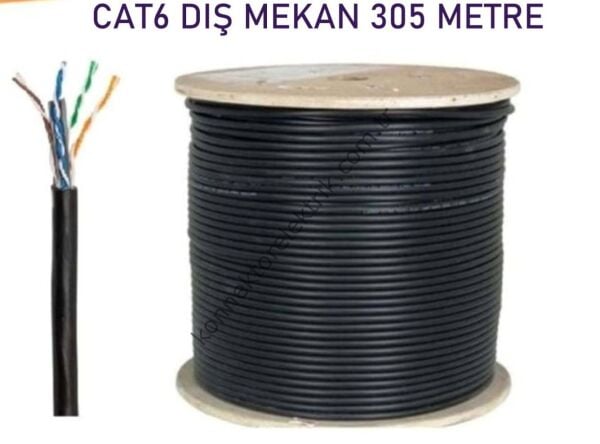 EXPOTECH INF-CCACAT6305 CAT6 UTP CCA 23AWG 0.57mm PVC Network Kablosu (305 Metre)