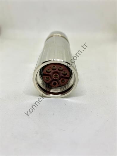 M23 8 Pin (4+4) Kablo Tipi Dişi Konnektör