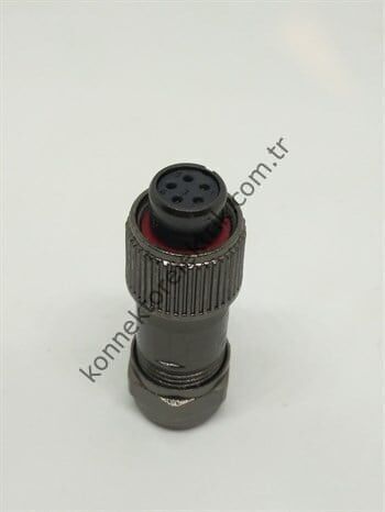 WEIPU ST1210/S5 5 Pin IP67 Metal Kasa Kablo Tipi Dişi Su Geçirmez Konnektör