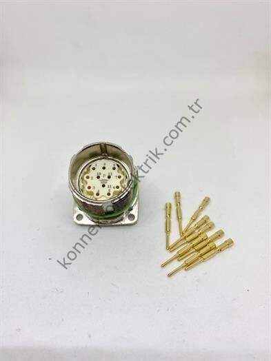 M23 12 Pin Panel Tipi Erkek Konnektör