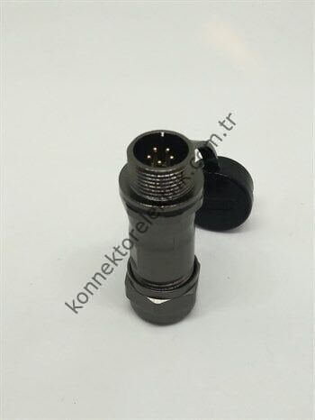 WEIPU ST1211/P5 5 Pin IP67 Metal Kasa Karşıt Kablo Tipi Erkek Su Geçirmez Konnektör