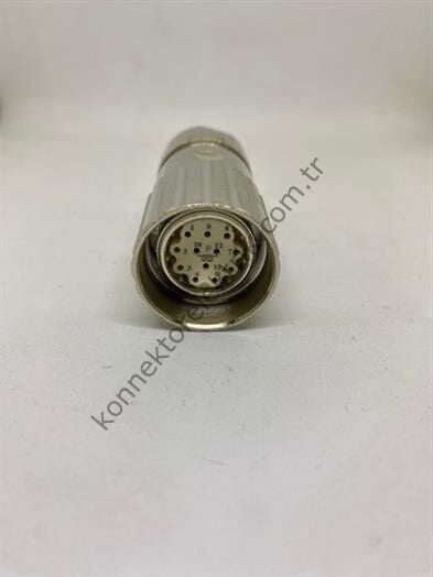 HZ CONNECTORS M23 12 Pin Metal Kasa Kablo Tipi Erkek Endüstriyel Konnektör