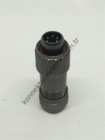 WEIPU ST1210/P6 6 Pin IP67 Metal Kasa Kablo Tipi Erkek Su Geçirmez Konnektör