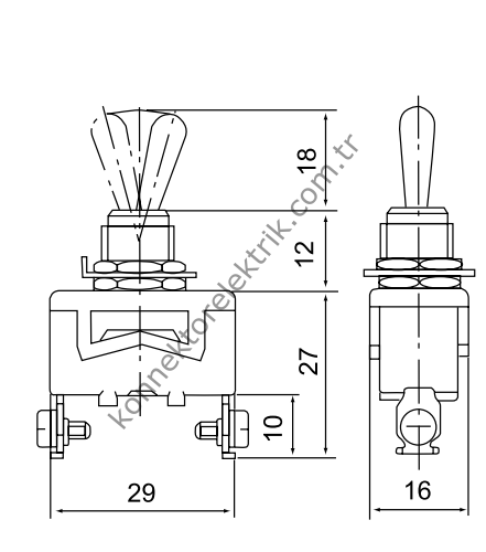 CNTD C5R11B Serisi 15Amper Toggle Anahtar