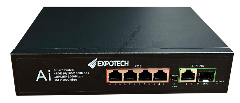 EXPOTECH EX-GG0678P 4 Port PoE Switch + 2 Port Uplink