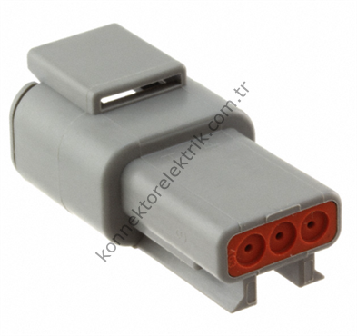 TE CONNECTIVITY DTM04-3P 3 Pin Erkek Kontaklı Kablo Tipi Deutsch Konnektör