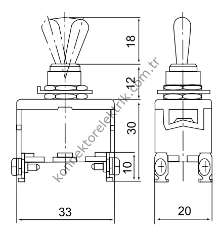 CNTD C521B Serisi 15Amper Toggle Switch