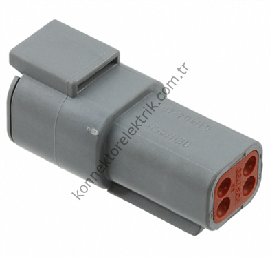 TE CONNECTIVITY DTM04-4P 4 Pin Erkek Kontaklı Kablo Tipi Deutsch Konnektör