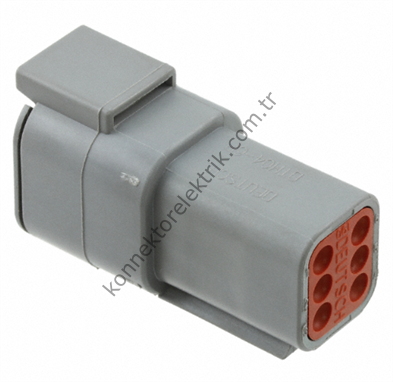 TE CONNECTIVITY DTM04-6P 6 Pin Erkek Kontaklı Kablo Tipi Deutsch Konnektör