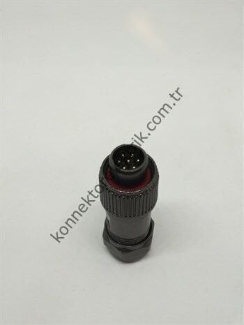 WEIPU ST1210/P7 7 Pin IP67 Metal Kasa Kablo Tipi Erkek Su Geçirmez Konnektör