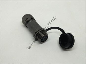 WEIPU ST1211/S7 7 Pin IP67 Metal Kasa Karşıt Kablo Tipi Dişi Su Geçirmez Konnektör