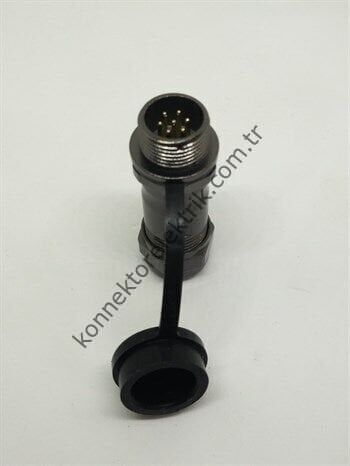 WEIPU ST1211/P7 7 Pin IP67 Metal Kasa Karşıt Kablo Tipi Erkek Su Geçirmez Konnektör