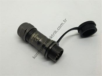 WEIPU ST1211/P7 7 Pin IP67 Metal Kasa Karşıt Kablo Tipi Erkek Su Geçirmez Konnektör
