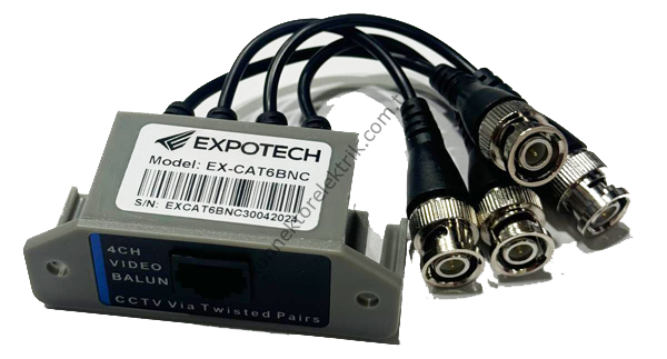 EXPOTECH EX-CAT6BNC 4 Kanal Video BNC UTP RJ45 Video Balun