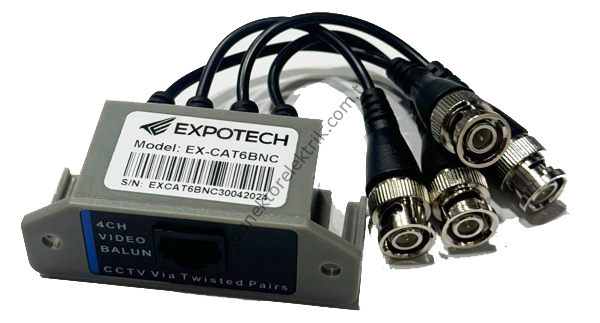 EXPOTECH EX-CAT6BNC 4 Kanal Video BNC UTP RJ45 Video Balun