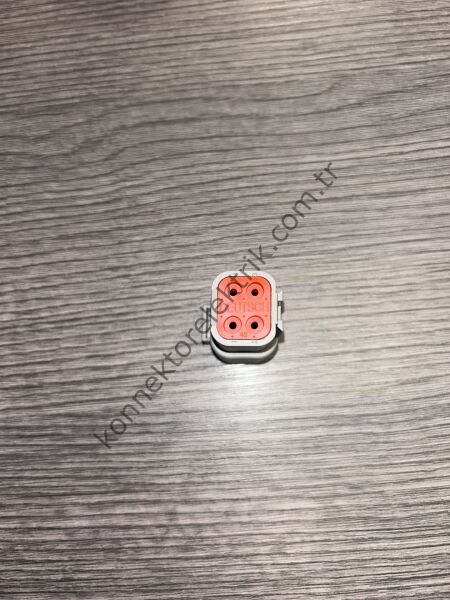TE CONNECTIVITY DTP04-4P 4 Pin Erkek Kontaklı Kablo Tipi Deutsch Konnektör