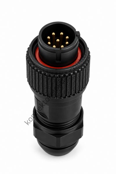 WEIPU ST1210/P9 9 Pin IP67 Metal Kasa Kablo Tipi Erkek Su Geçirmez Konnektör
