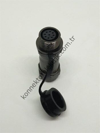 WEIPU ST1211/S9 9 Pin IP67 Metal Kasa Karşıt Kablo Tipi Dişi Su Geçirmez Konnektör