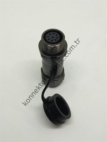 WEIPU ST1211/S9 9 Pin IP67 Metal Kasa Karşıt Kablo Tipi Dişi Su Geçirmez Konnektör