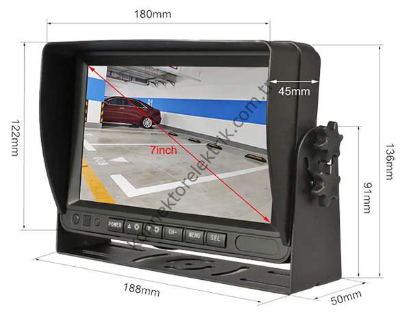 EXPOTECH EX-7040 QUAD Monitör Araç Monitörü