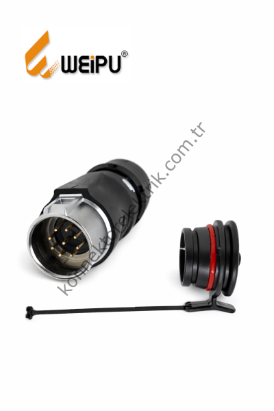 WEIPU WK20J9ZE1 9 Pin IP67 Plastik Kasa Karşıt Kablo Tipi Erkek Su Geçirmez Konnektör