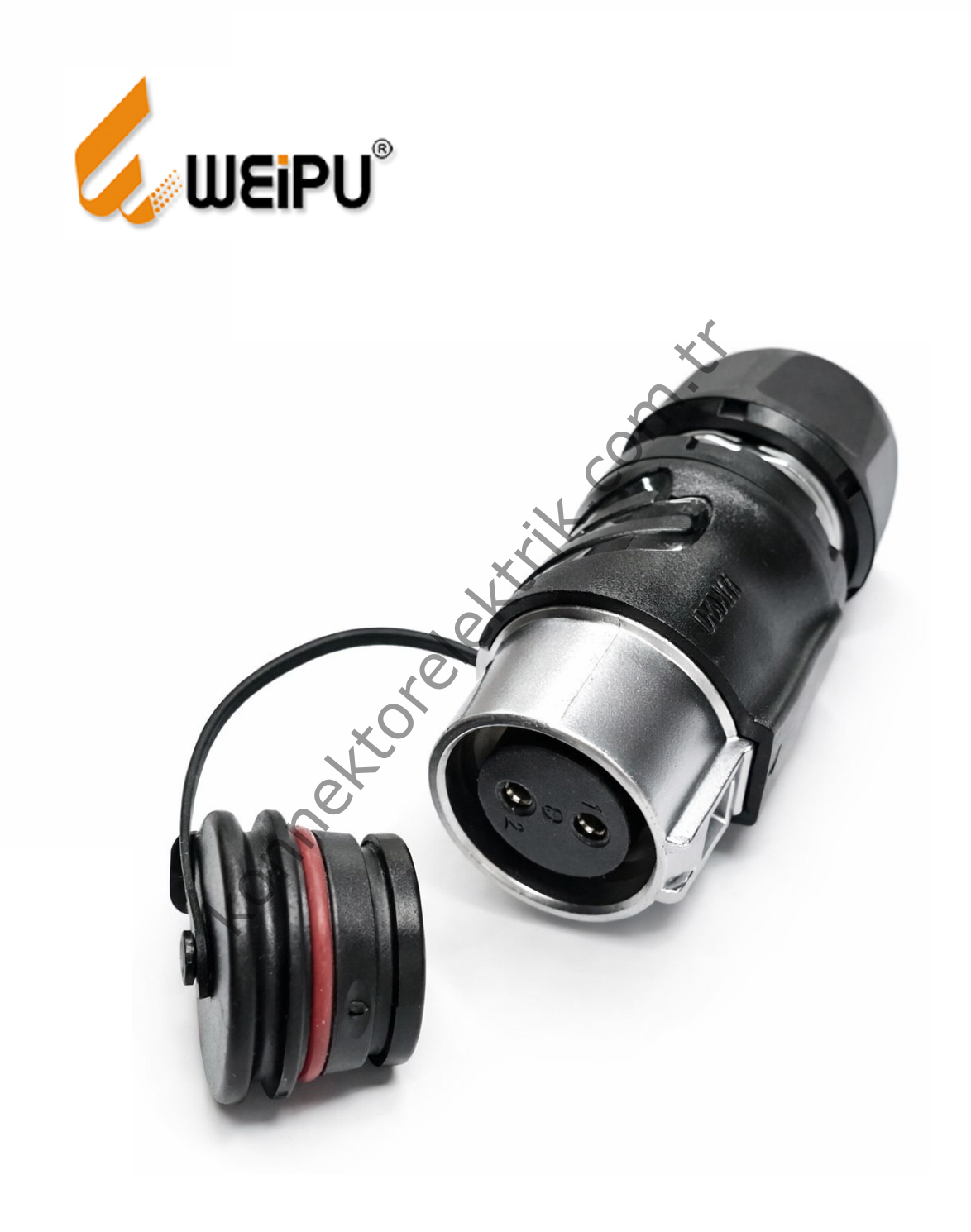 WEIPU WK20K2ZE1 2 Pin IP67 Plastik Kasa Karşıt Kablo Tipi Dişi Su Geçirmez Konnektör